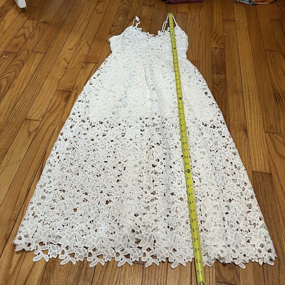 ASTR the Label Lace A-Line‎ White Midi Dress Size Small - Picture 9 of 10